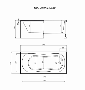 Ванна Alex Baitler Victoria 150х70 купить в интернет-магазине Sanbest