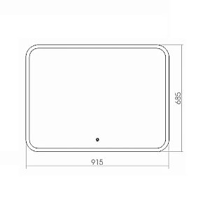 Зеркало Azario Стив 91х68 в ванную от интернет-магазине сантехники Sanbest