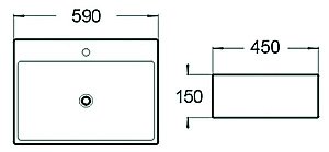Раковина накладная SantiLine 59 SL-1002 белая купить в интернет-магазине Sanbest