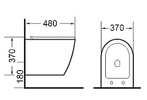 Унитаз подвесной Timo Kulo TK-403 MB безободковый, с крышкой микролифт купить в интернет-магазине Sanbest