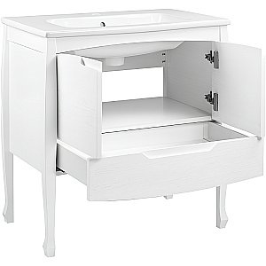 Тумба с раковиной Pestan Lord 80 LRD800T-DR белая для ванной в интернет-магазине Sanbest