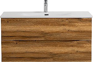 Тумба с раковиной BelBagno MARINO-CER-N-1000-2C-SO-RR-P Rovere Rustico для ванной в интернет-магазине Sanbest