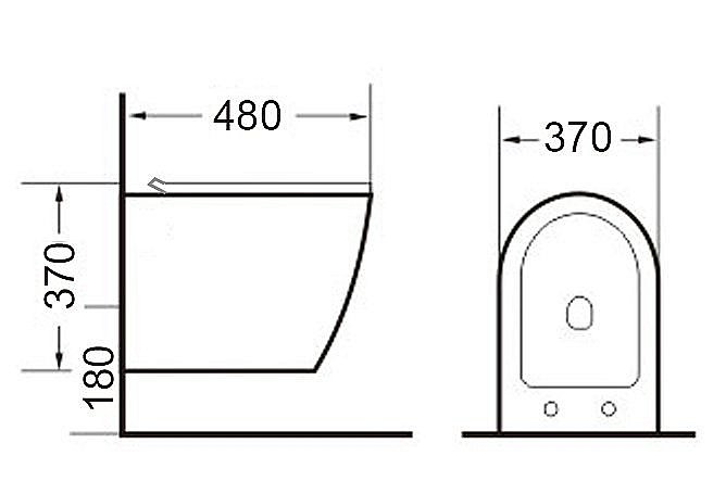 Унитаз подвесной Timo Kulo TK-403 MB безободковый, с крышкой микролифт купить в интернет-магазине Sanbest