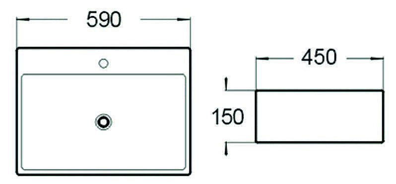 Раковина накладная SantiLine 59 SL-1002 белая купить в интернет-магазине Sanbest