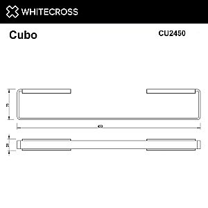 Полотенцедержатель WhiteCross Cubo CU2450CR хром купить в интернет-магазине сантехники Sanbest