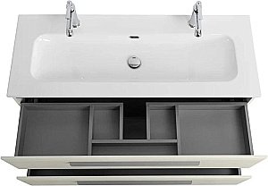 Тумба с раковиной Cezares ECO-CER-N 120 ECO-CER-N-1200-2C-SO-AS-P альпака брашированная для ванной в интернет-магазине Sanbest