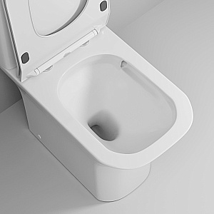Унитаз напольный Grossman Classic GR-4464SQ-K26 белый глянцевый, с крышкой микролифт, с бачком, безободковый, слив-торнадо купить в интернет-магазине Sanbest