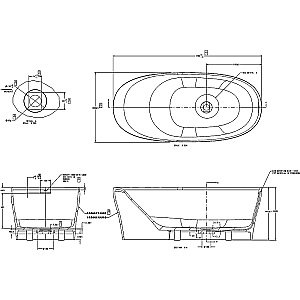 Ванна из искусственного камня Allen Brau Krion Neo 2.35001.21 170x80 белая матовая купить в интернет-магазине Sanbest