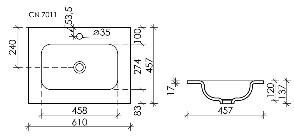 Раковина Ceramica Nova Element CN7011 купить в интернет-магазине Sanbest