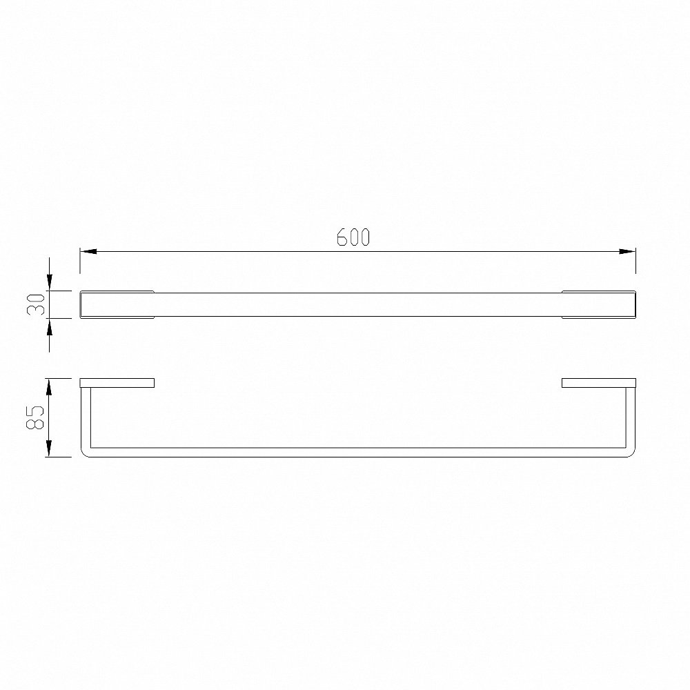 Полотенцедержатель Abber WESTEN AA1754B 60 черный матовый купить в интернет-магазине сантехники Sanbest