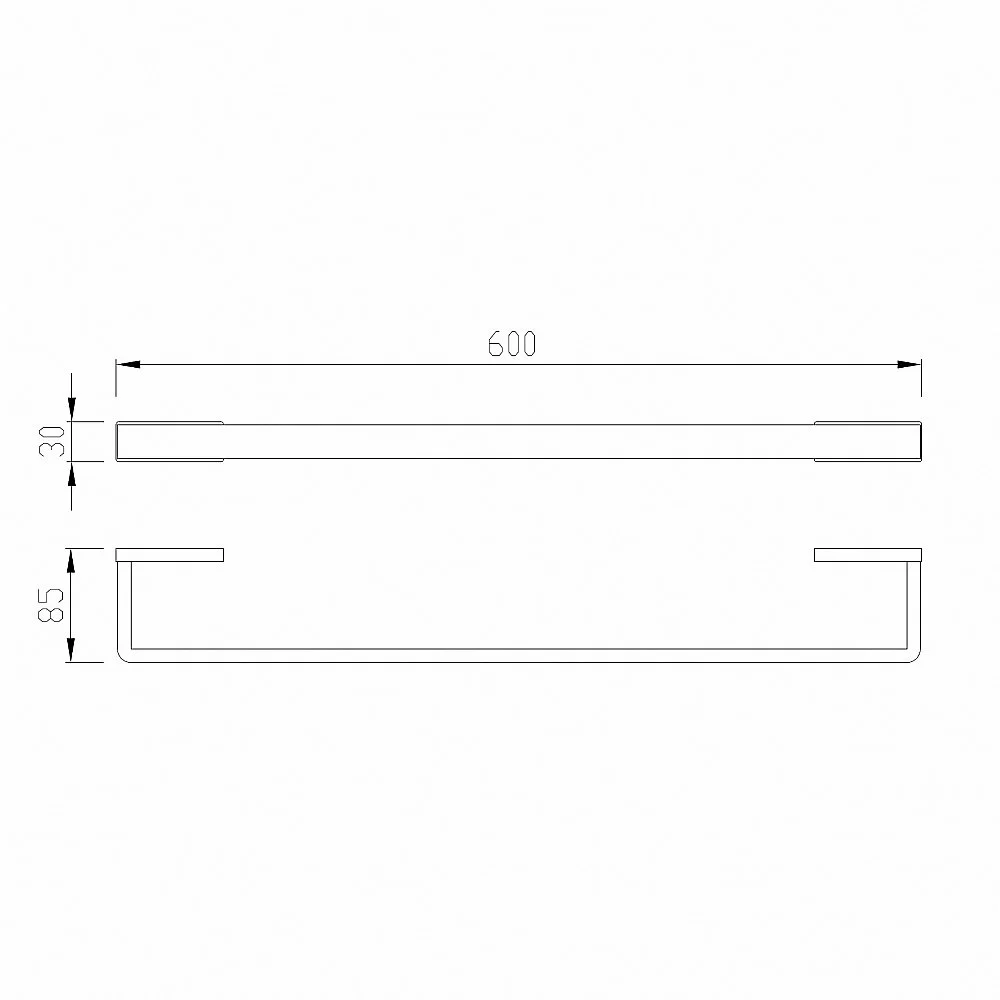 Полотенцедержатель Abber WESTEN AA1754B 60 черный матовый купить в интернет-магазине сантехники Sanbest