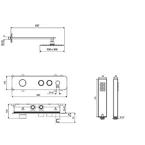 Душевая система Excellent Krotos 8035 хром купить в интернет-магазине сантехники Sanbest