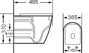Унитаз подвесной Grossman Color GR-4455BLMS безободковый, с крышкой микролифт, синий матовый купить в интернет-магазине Sanbest