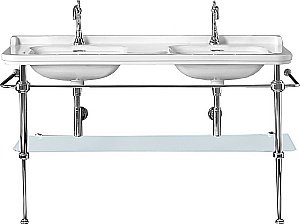 Консоль с раковиной Kerasan Waldorf 9195K 150 хром с 1 отверстием для ванной в интернет-магазине сантехники Sanbest