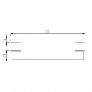 Полотенцедержатель Abber WESTEN AA1754B 60 черный матовый купить в интернет-магазине сантехники Sanbest