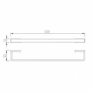 Полотенцедержатель Abber WESTEN AA1754B 60 черный матовый купить в интернет-магазине сантехники Sanbest