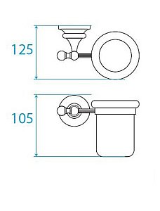 Стакан Cezares OLIMP-TUM-03/24-M золото купить в интернет-магазине сантехники Sanbest
