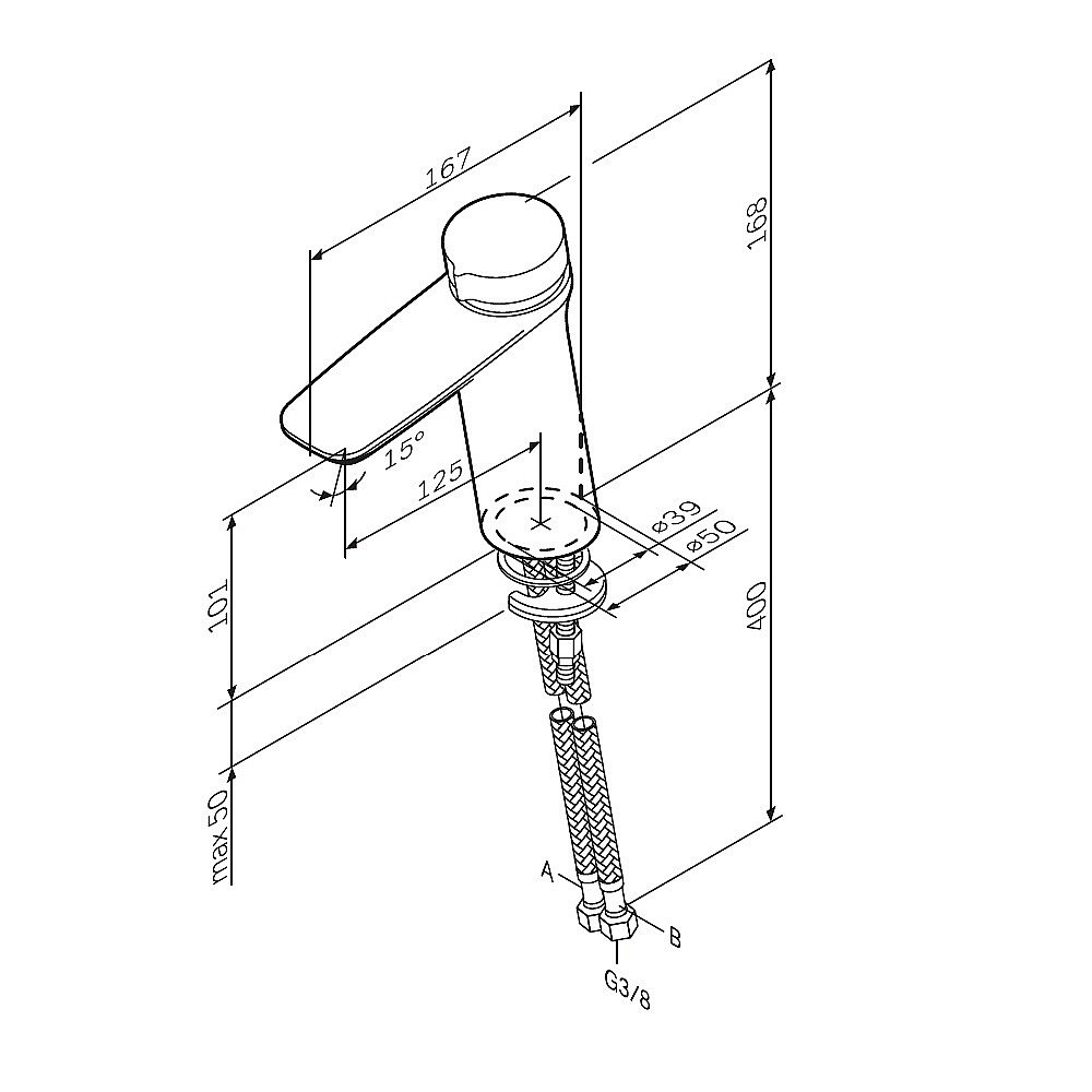 Смеситель для раковины AM.PM Inspire V2.0 F50A02522 купить в интернет-магазине сантехники Sanbest