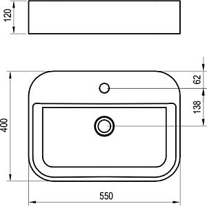 Раковина Ravak CERAMIC 55 R SLIM Shelf XJX01155005 купить в интернет-магазине Sanbest