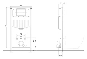 Инсталляция для унитаза Aquatek Duos 50 INS-0000023 купить в интернет-магазине сантехники Sanbest