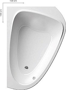 Ванна акриловая Ravak Love Story II 139х186 купить в интернет-магазине Sanbest