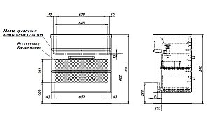 Тумба с раковиной Aquanet Лукка 302397 75 белый для ванной в интернет-магазине Sanbest
