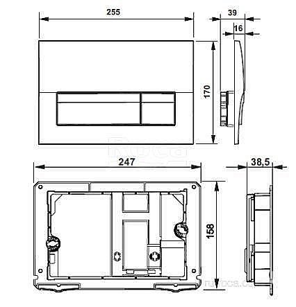 Кнопка для инсталляции Roca Active В01 8901170B0 купить в интернет-магазине сантехники Sanbest