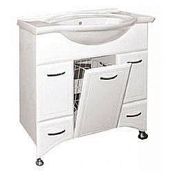 Тумба для раковины напольная Misty Дрея 85 белая купить в интернет-магазине сантехники Sanbest