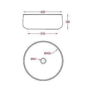 Раковина накладная Artceram Cognac 42 COL001 37 00 Blu Denim купить в интернет-магазине Sanbest