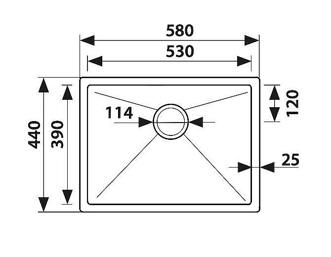 Мойка кухонная Kaiser KSM-5844 сталь купить в интернет-магазине сантехники Sanbest