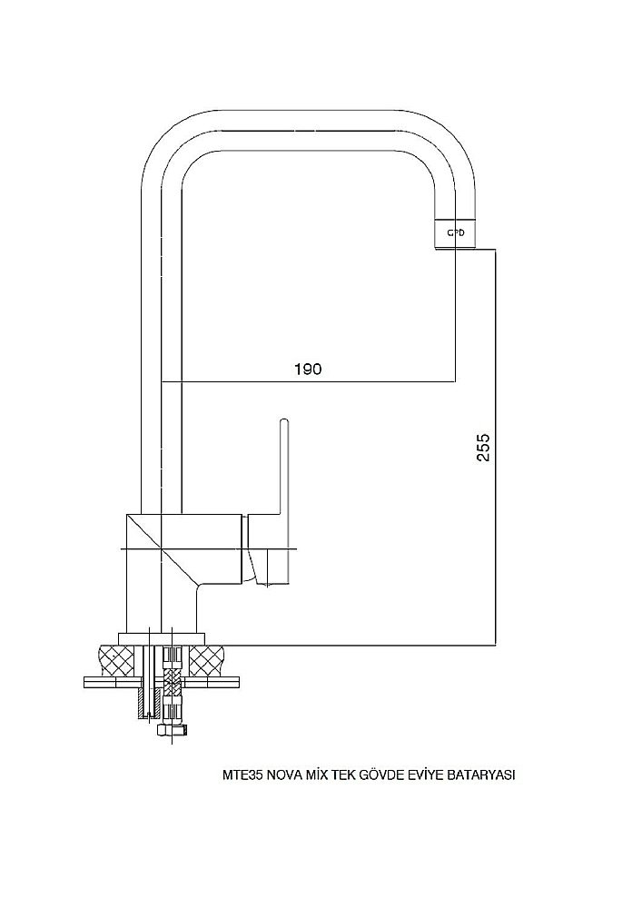 Смеситель для кухни GPD NOVA MTE35 купить в интернет-магазине сантехники Sanbest