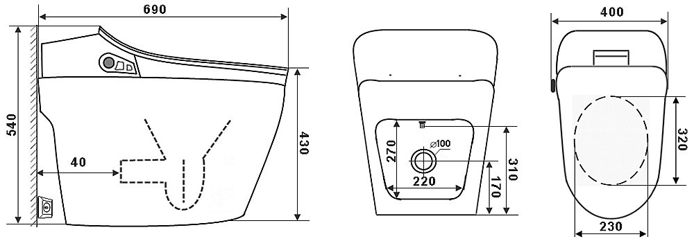 Унитаз-биде Timo TE-721 с крышкой микролифт купить в интернет-магазине Sanbest