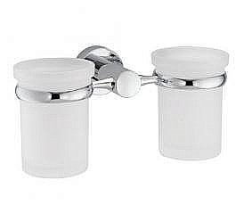 Подстаканник двойной со стаканами WasserKRAFT Donau K-9428D купить в интернет-магазине сантехники Sanbest