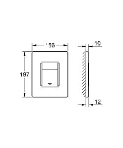 Кнопка для инсталляции Grohe Skate Cosmopolitan 38732000 хром купить в интернет-магазине сантехники Sanbest
