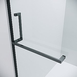 Душевая дверь Grossman Pragma 110 100.K33.03.110.42.00 стекло прозрачное/профиль графит сатин купить в интернет-магазине Sanbest