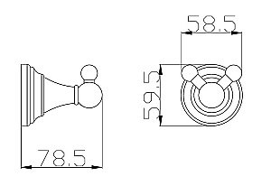 Крючок двойной Rav-Slezak MORAVA MKA0102 купить в интернет-магазине сантехники Sanbest