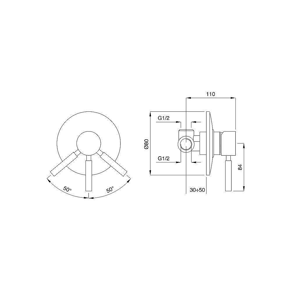 Смеситель для душа Migliore Fortis Gold 27985 купить в интернет-магазине сантехники Sanbest