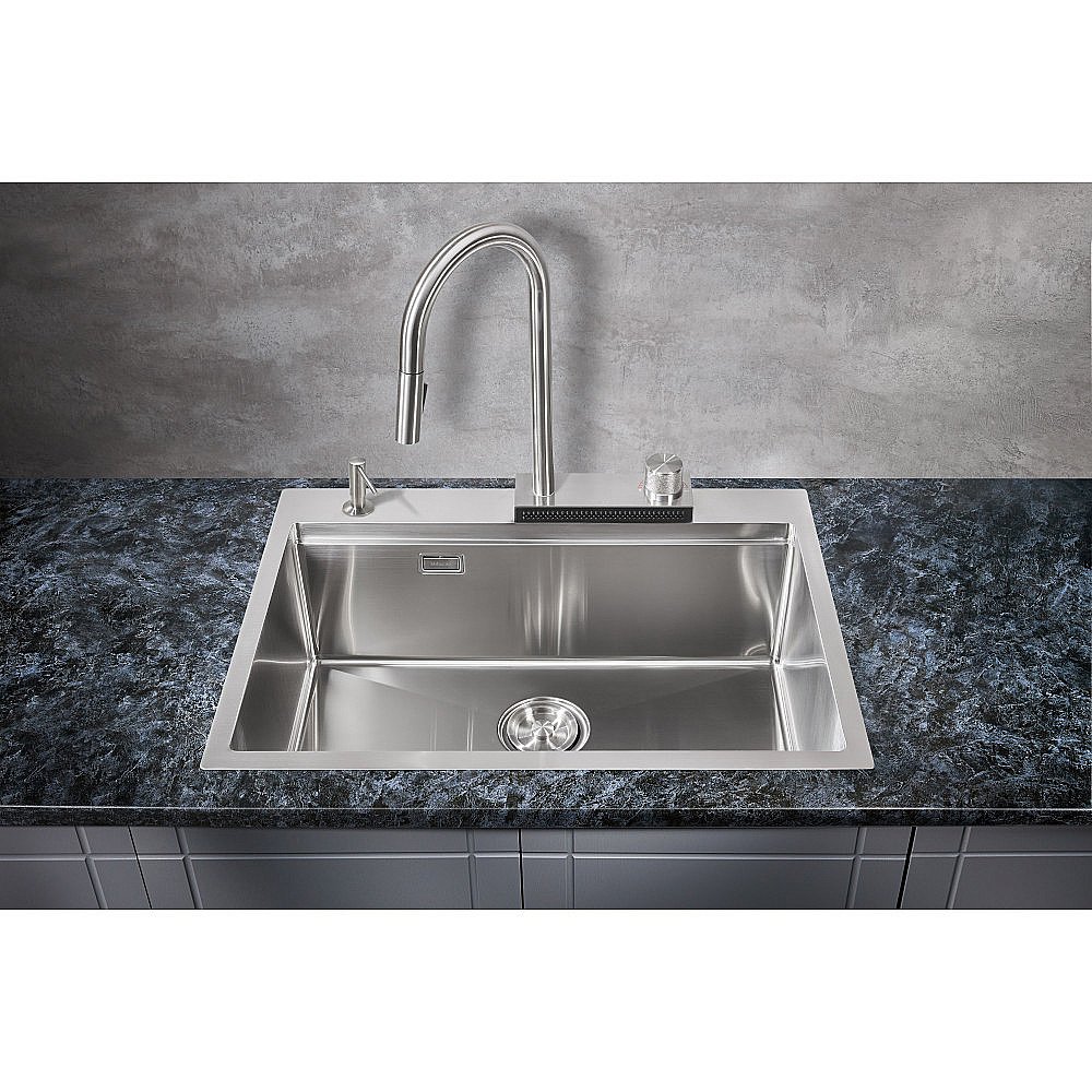 Мойка кухонная Milacio Denia 68 Steel MC.77410 нержавеющая сталь купить в интернет-магазине сантехники Sanbest