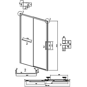 Душевая дверь Grossman Style 100 100.K33.05.100.10.00 стекло прозрачное/профиль хром купить в интернет-магазине Sanbest