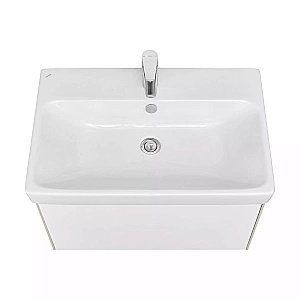 Тумба с раковиной Акватон Асти 70 белая глянцвая/ясень шимо для ванной в интернет-магазине Sanbest