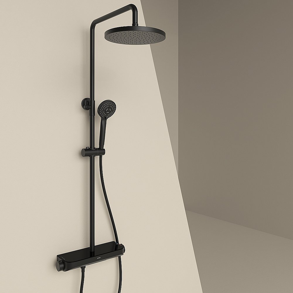 Душевая система Sancos Teo SC11002MB черный матовый купить в интернет-магазине сантехники Sanbest