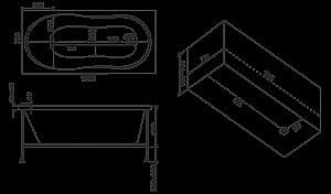Ванна акриловая BAS Лима 130x70 купить в интернет-магазине Sanbest