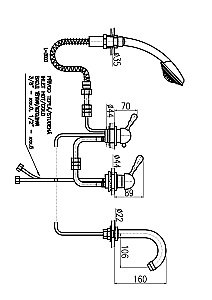 Смеситель на борт ванны RAV-Slezak LABE L062.5PSM купить в интернет-магазине сантехники Sanbest