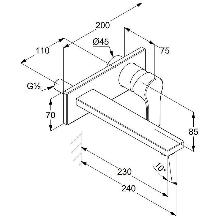 Смеситель для раковины Kludi Zenta SL 482480565 хром купить в интернет-магазине сантехники Sanbest