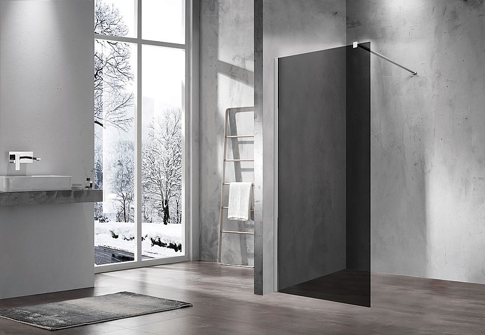 Душевое ограждение Vincea Walk-In 110 VSW-1H110CG стекло тонированное/профиль хром купить в интернет-магазине Sanbest