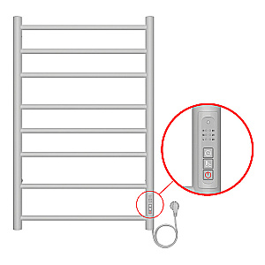 Полотенцесушитель электрический Azario PARMA П8 500х800 AZ10858W белый купить в интернет-магазине сантехники Sanbest