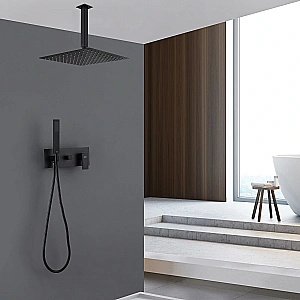 Душевая система ABBER Daheim AF8221B черная матовая купить в интернет-магазине сантехники Sanbest