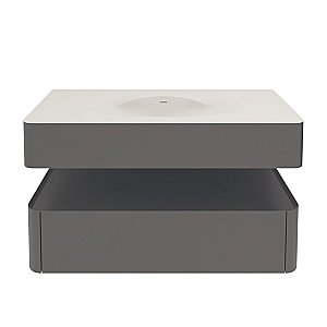 Тумба с раковиной Vincea Caprise 100 VMC-4CA100MG/VCB-4CA100MWG серый матовый для ванной в интернет-магазине Sanbest