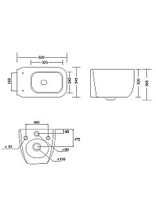 Унитаз подвесной CeruttiSpa Romina Aria Tornado 10613 белый, безободковый, с крышкой микролифт, слив-торнадо купить в интернет-магазине Sanbest