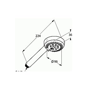 Душевая лейка Kludi Logo 6830005-00WR9 хром купить в интернет-магазине сантехники Sanbest